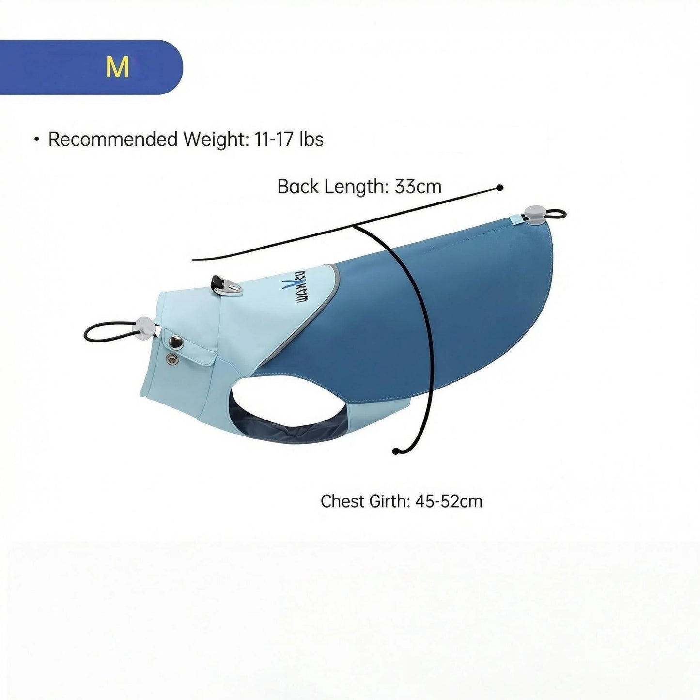 Lightweight Dog Windbreaker Jacket with Leash Hole