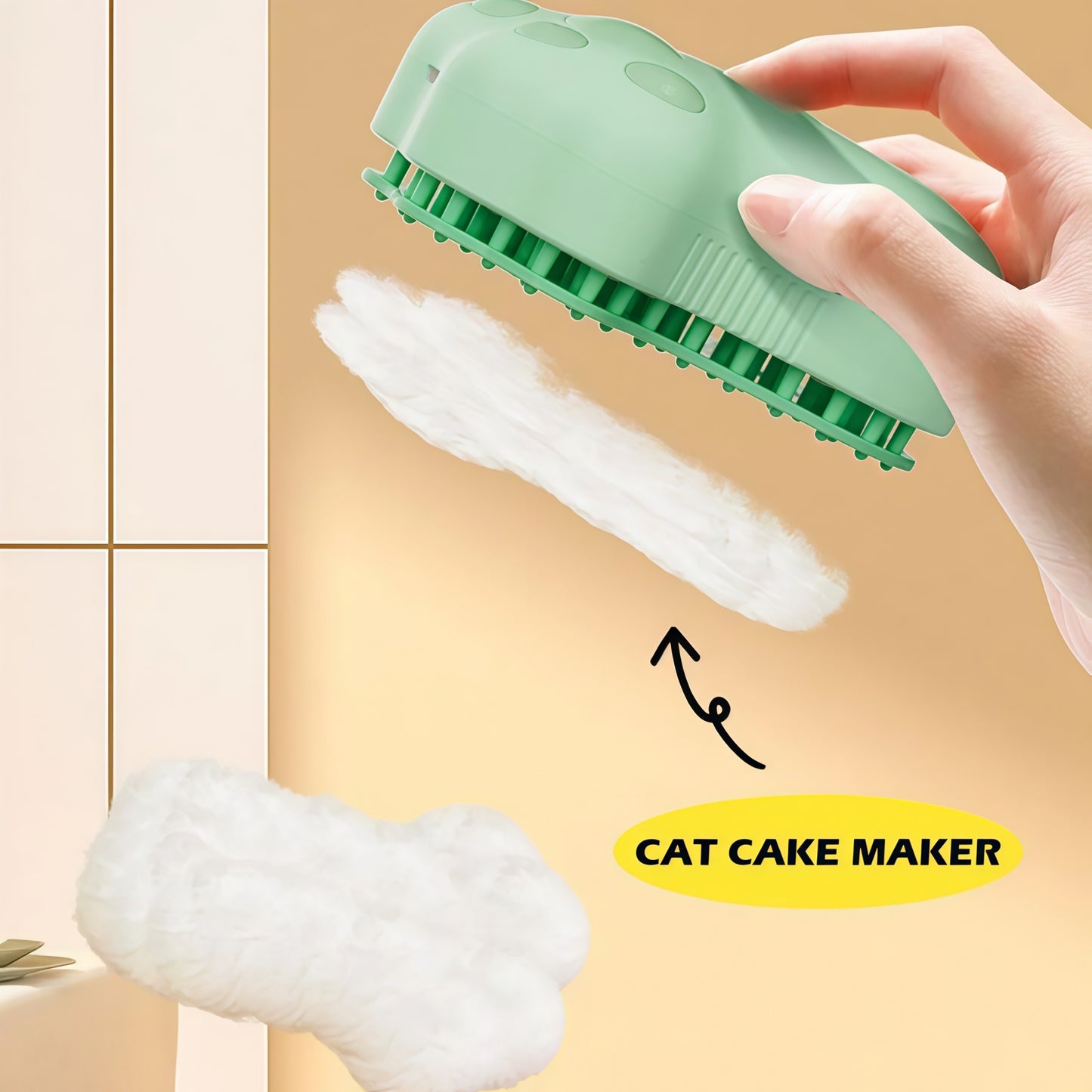 USB Rechargeable Mist Grooming Brush with UV Light