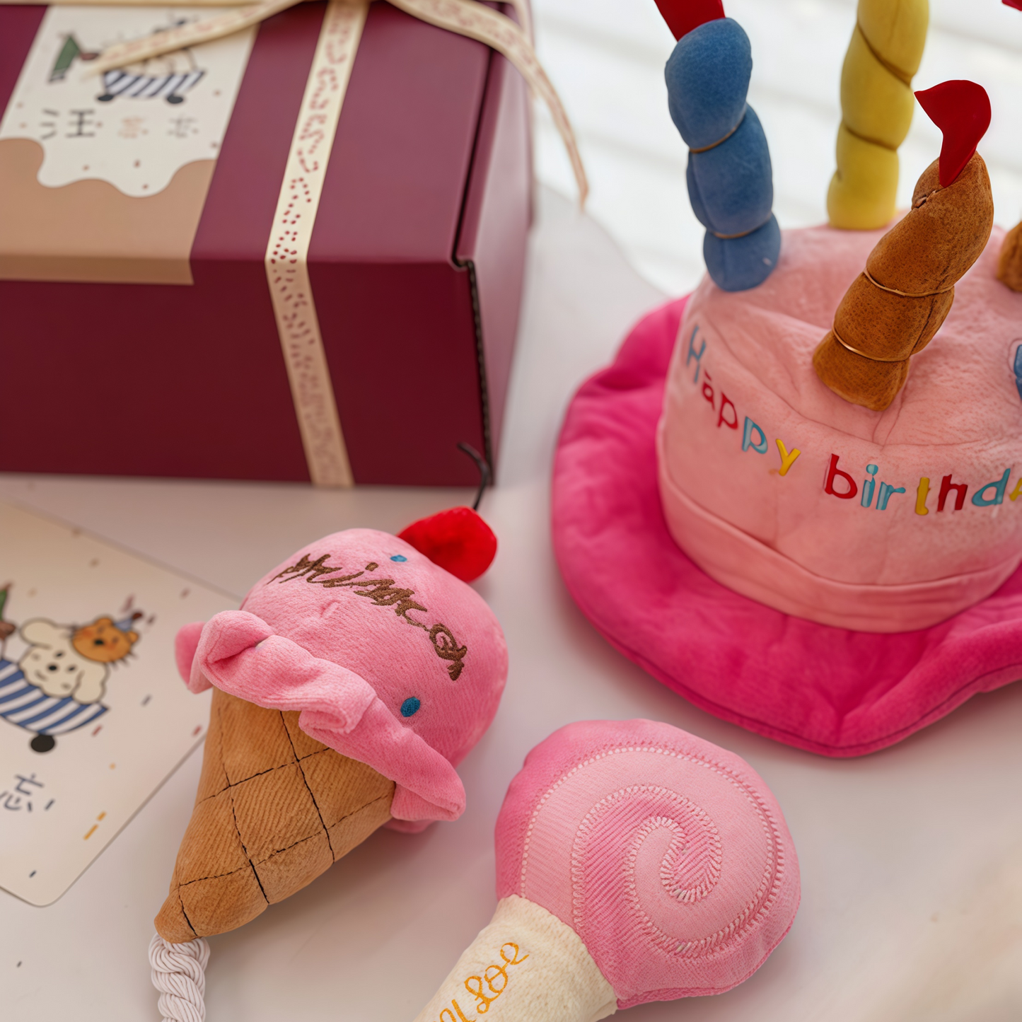 Pet Plush Toy Birthday Gift Set