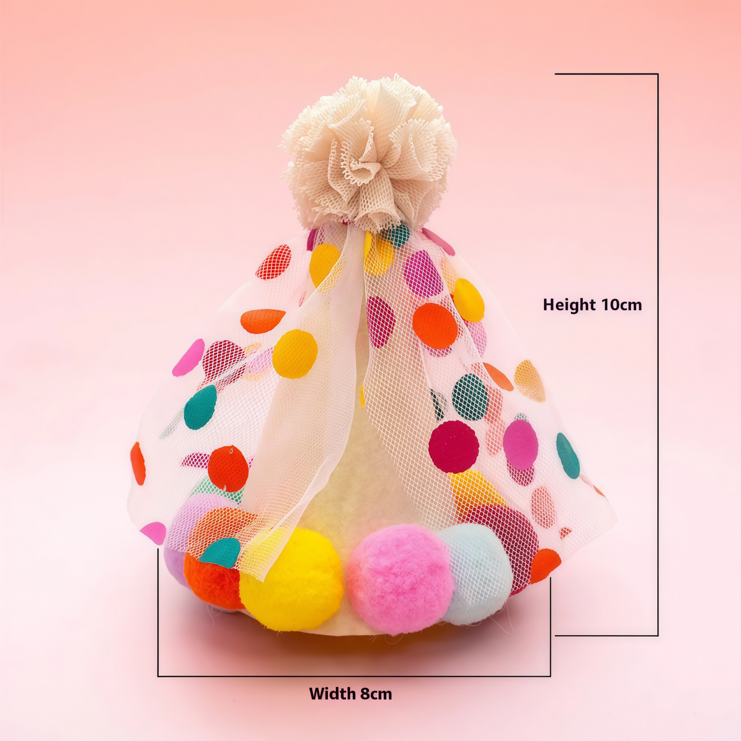 Polka Dot Lace Pet Bib & Birthday Set (Hat + Bib)