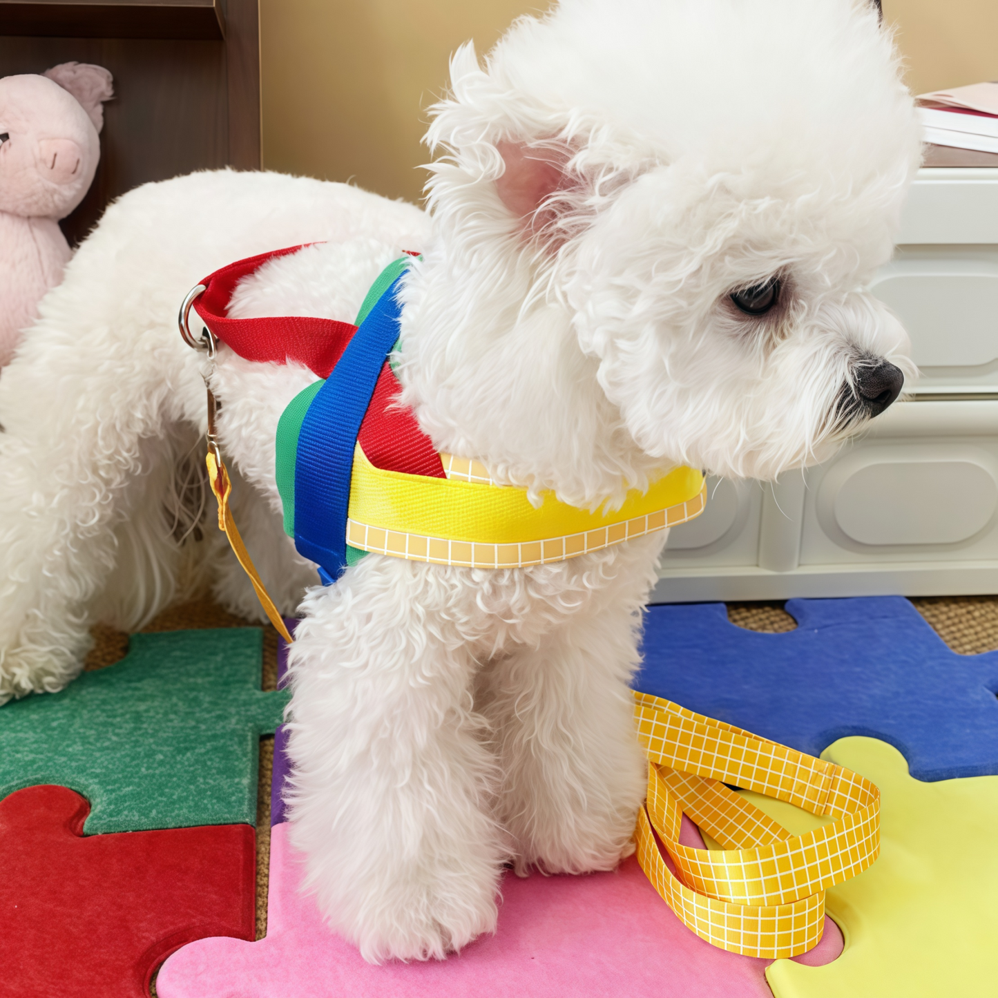 Rainbow Harness & Leash Set