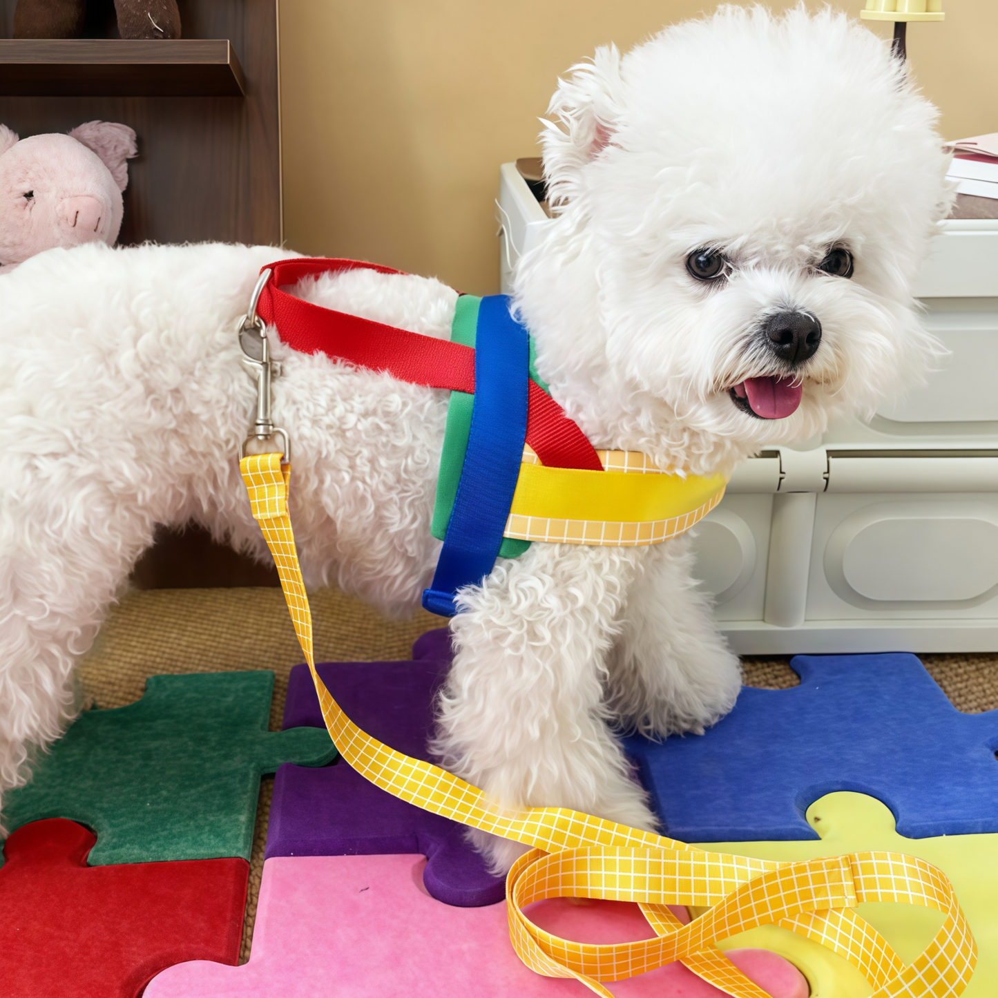 Rainbow Harness & Leash Set