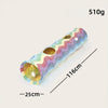 Rainbow Plush Cat Tunnel Toy
