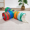 Rainbow Plush Cat Tunnel Toy