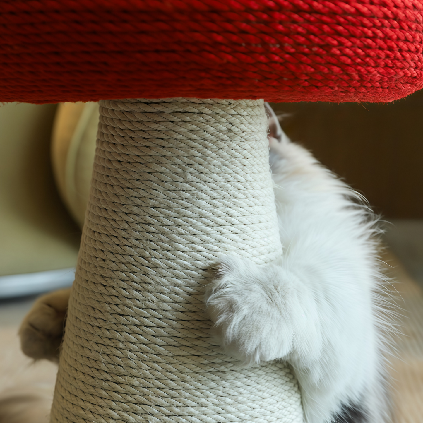 Red Mushroom Sisal Cat Scratcher