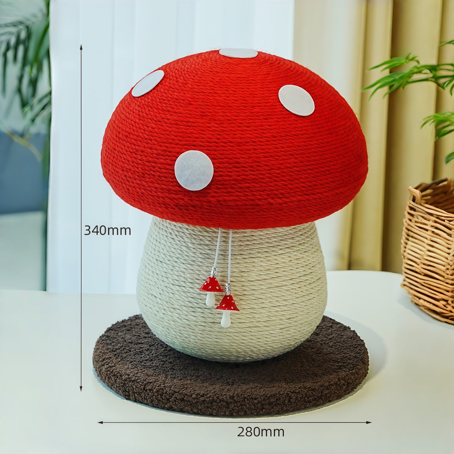 Red Mushroom Sisal Cat Scratcher