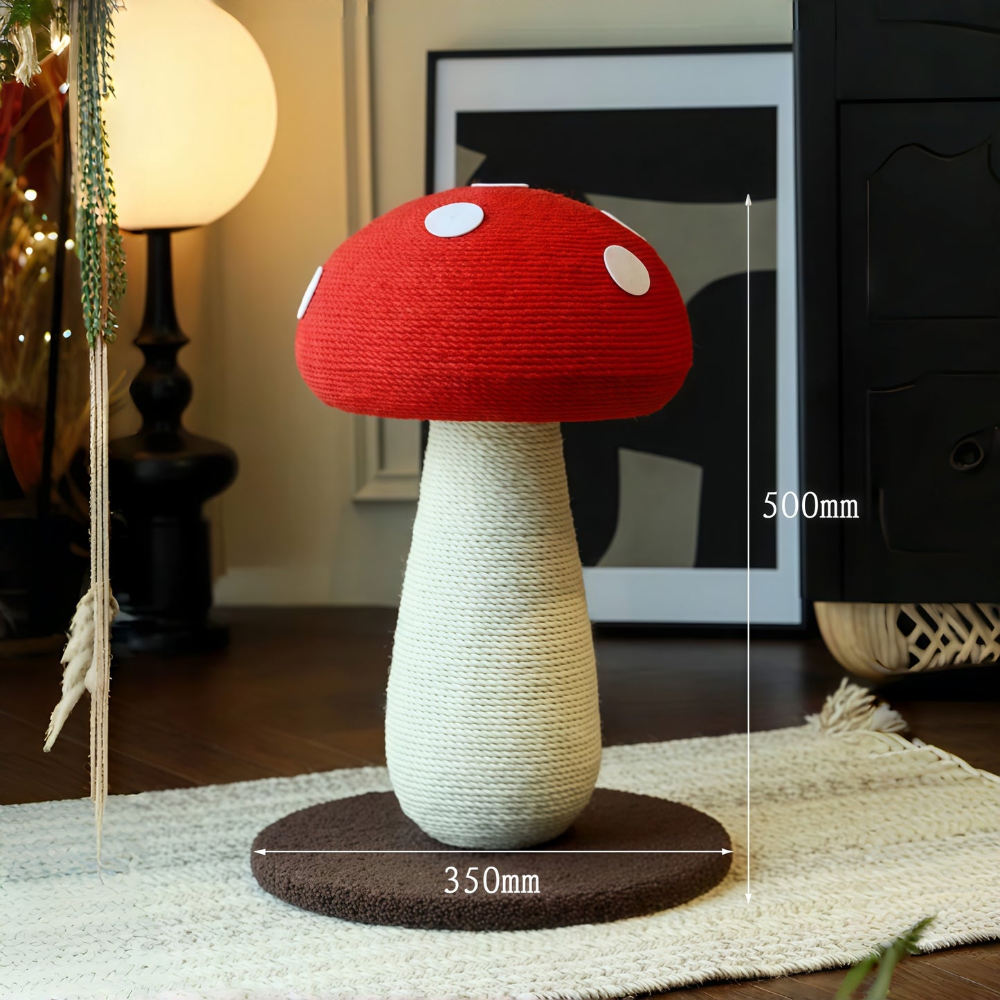 Red Mushroom Sisal Cat Scratcher