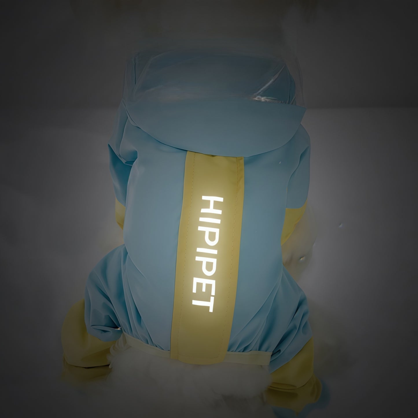 Reflective Waterproof Dog Raincoat With Leash Hole