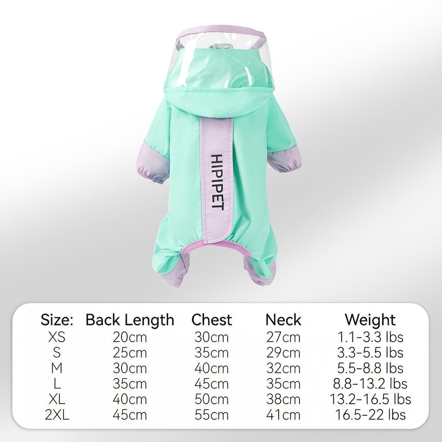 Reflective Waterproof Dog Raincoat With Leash Hole