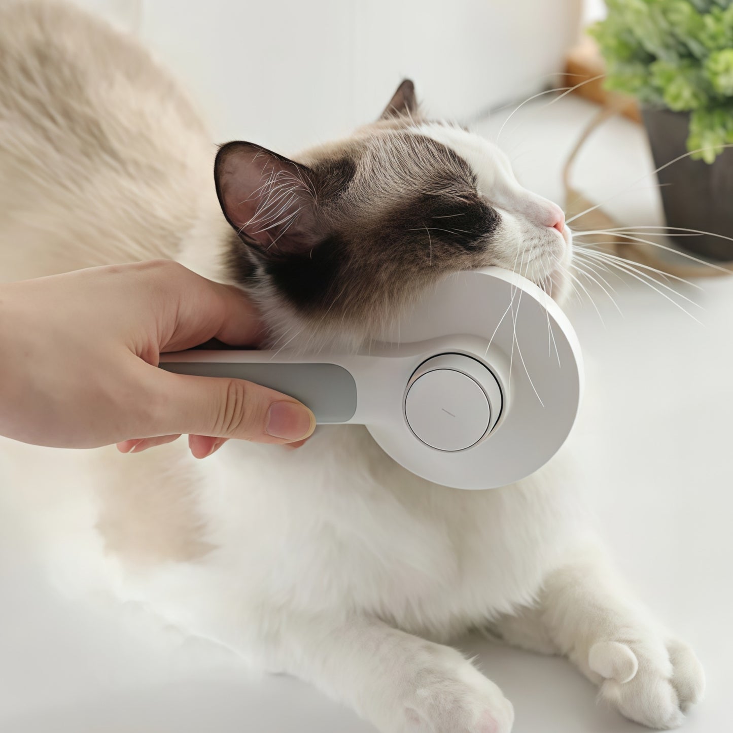 Round-Handle Pet Dematting & Deshedding Comb