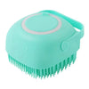 Silicone Pet Bath Brush with Shampoo Dispenser