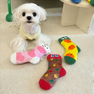 Sock Plush Squeaky Dog Toy