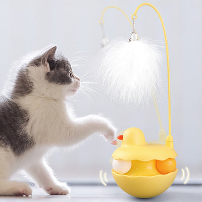 Tumbler Duck Cat Wand Toy for Cats