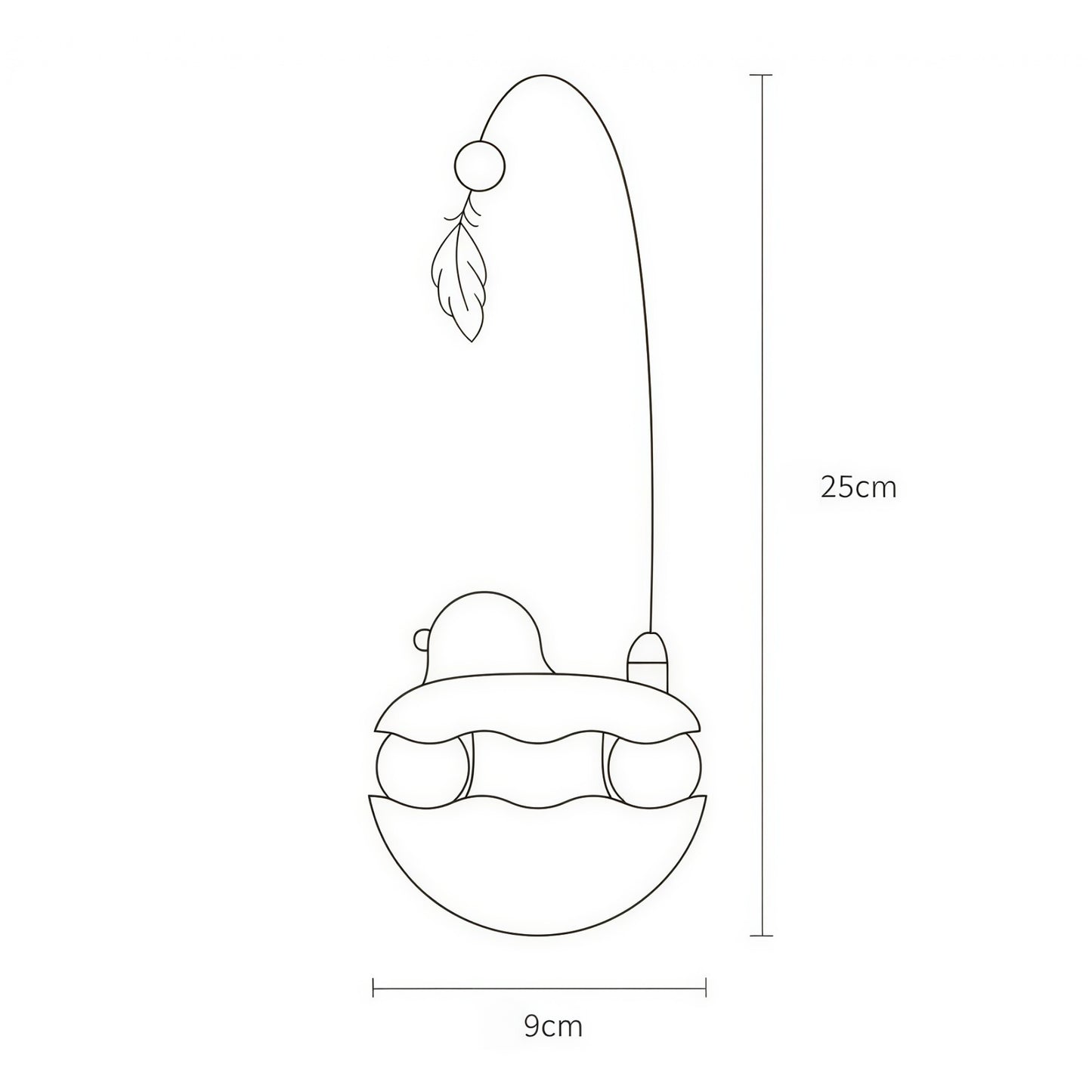 Tumbler Duck Cat Wand Toy for Cats