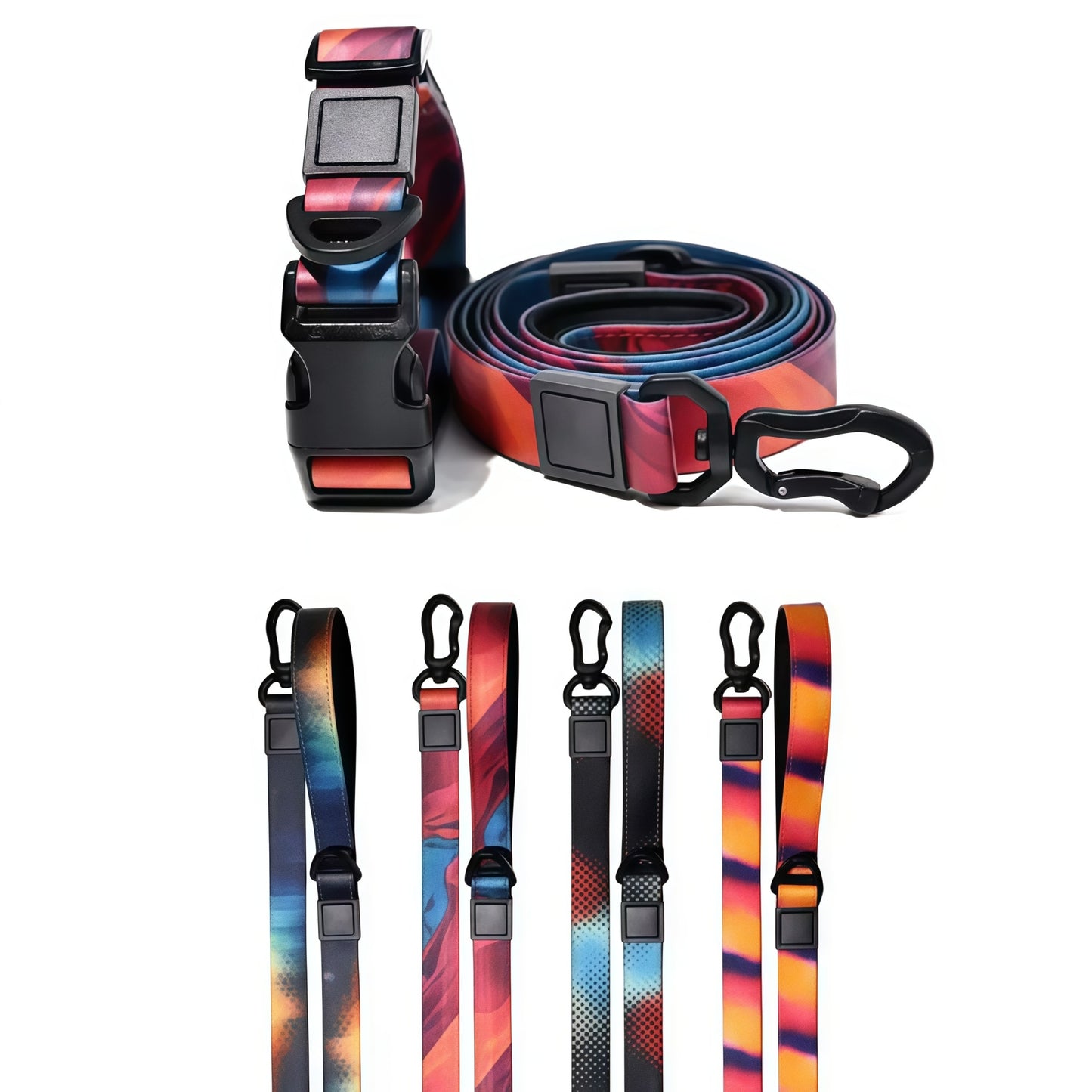Heat-Transfer PVC Coated Waterproof Dog Leash Set